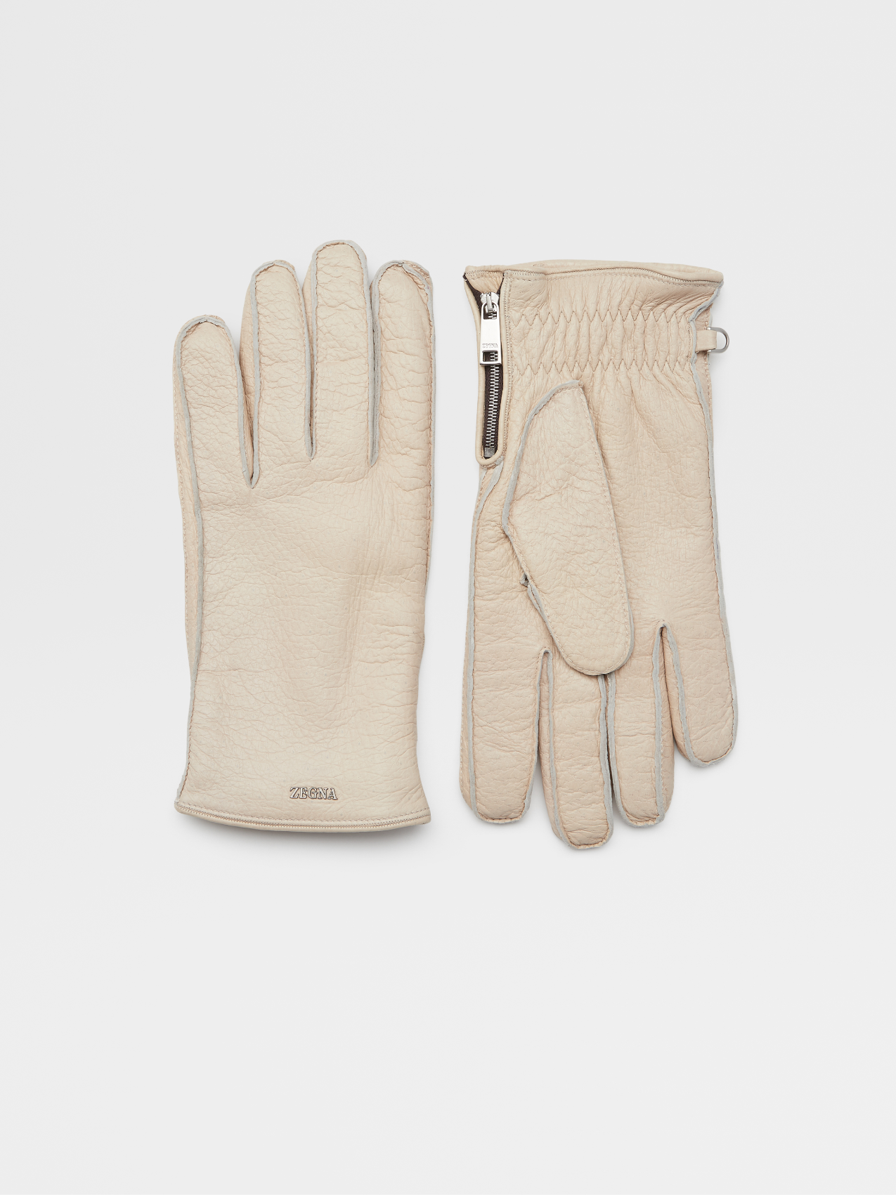 White Leather Gloves